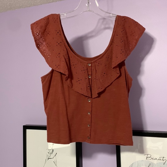 American Eagle Outfitters Top, Size Small, Burnt Orange - Picture 1 of 3
